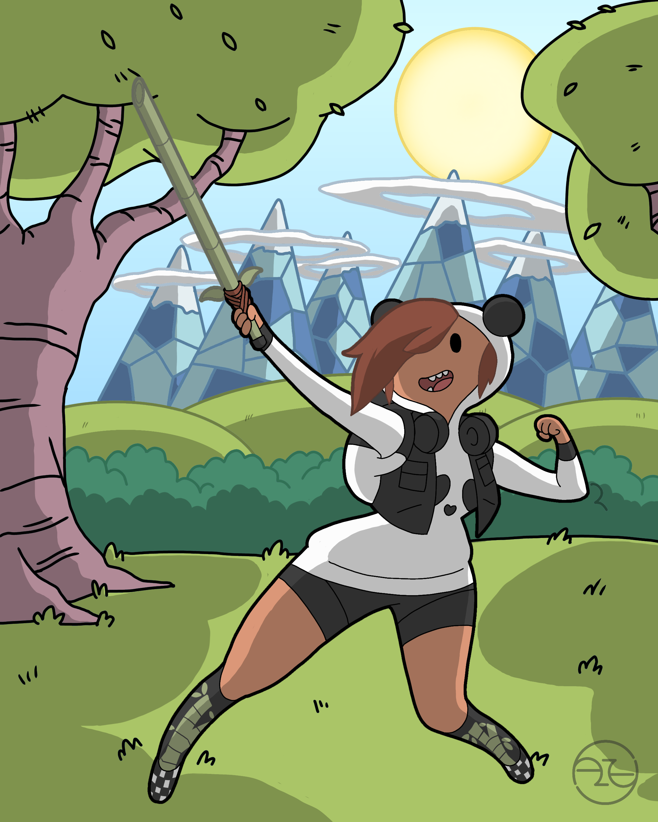 Adventure Time Panda Girl by Justin 'Azzy' Mull